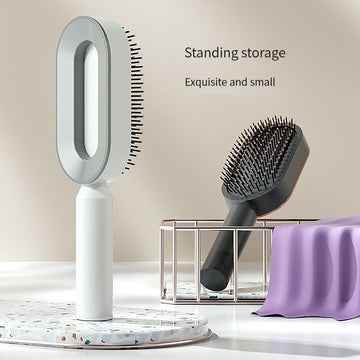 Central Hollow Cushion Hair Comb